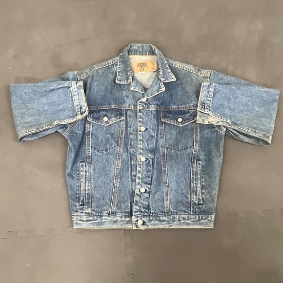 Vintage Gap Denim Jacket Mens X-Small Trucker Blue Medium Wash 90s Made in USA - Picture 5 of 11
